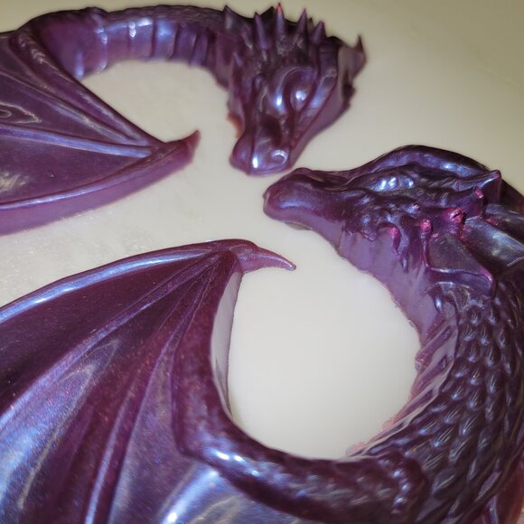 DRAGON HEART Resin Figurines Pink Mythical Fantasy NEW Handmade - Picture 2 of 2